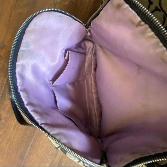 Coach Signature C Gray Black Medium Jacquard Tote Shoulder HandBag Satchel - Picture 8 of 15